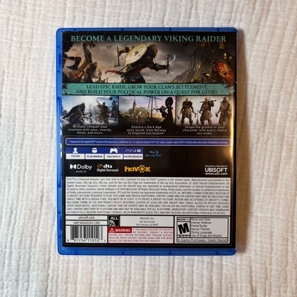 Sony PS4 Assassin's Creed Valhalla - Blue Case